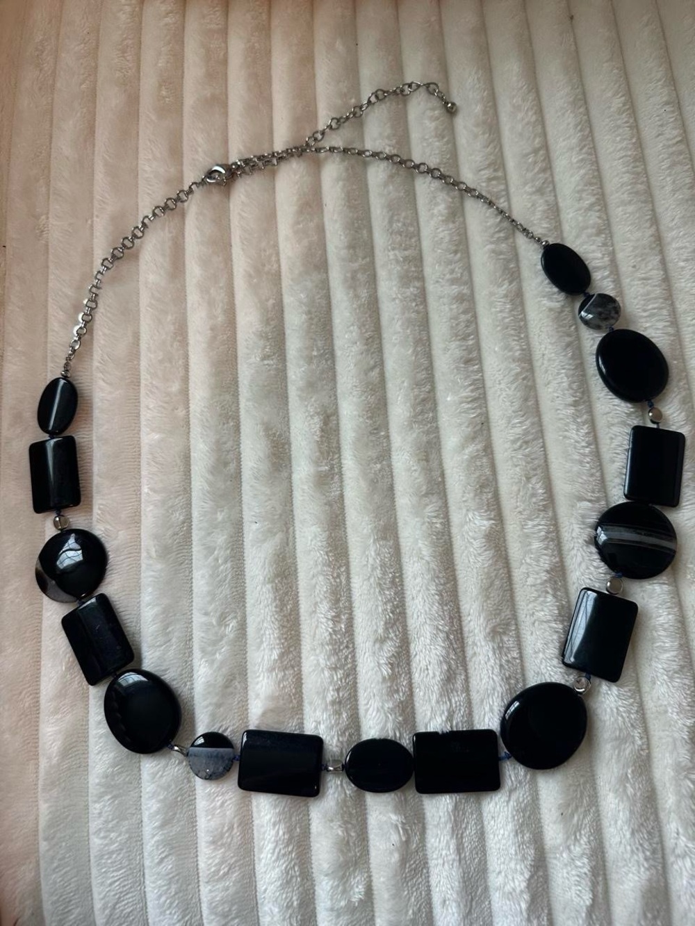 Chico’s Long Black Bead Necklace - Jewelry
